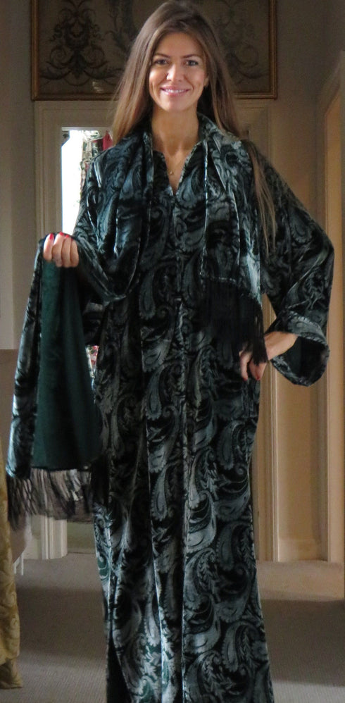 Venezia Long Silk Velvet Kaftan Tuttabankem